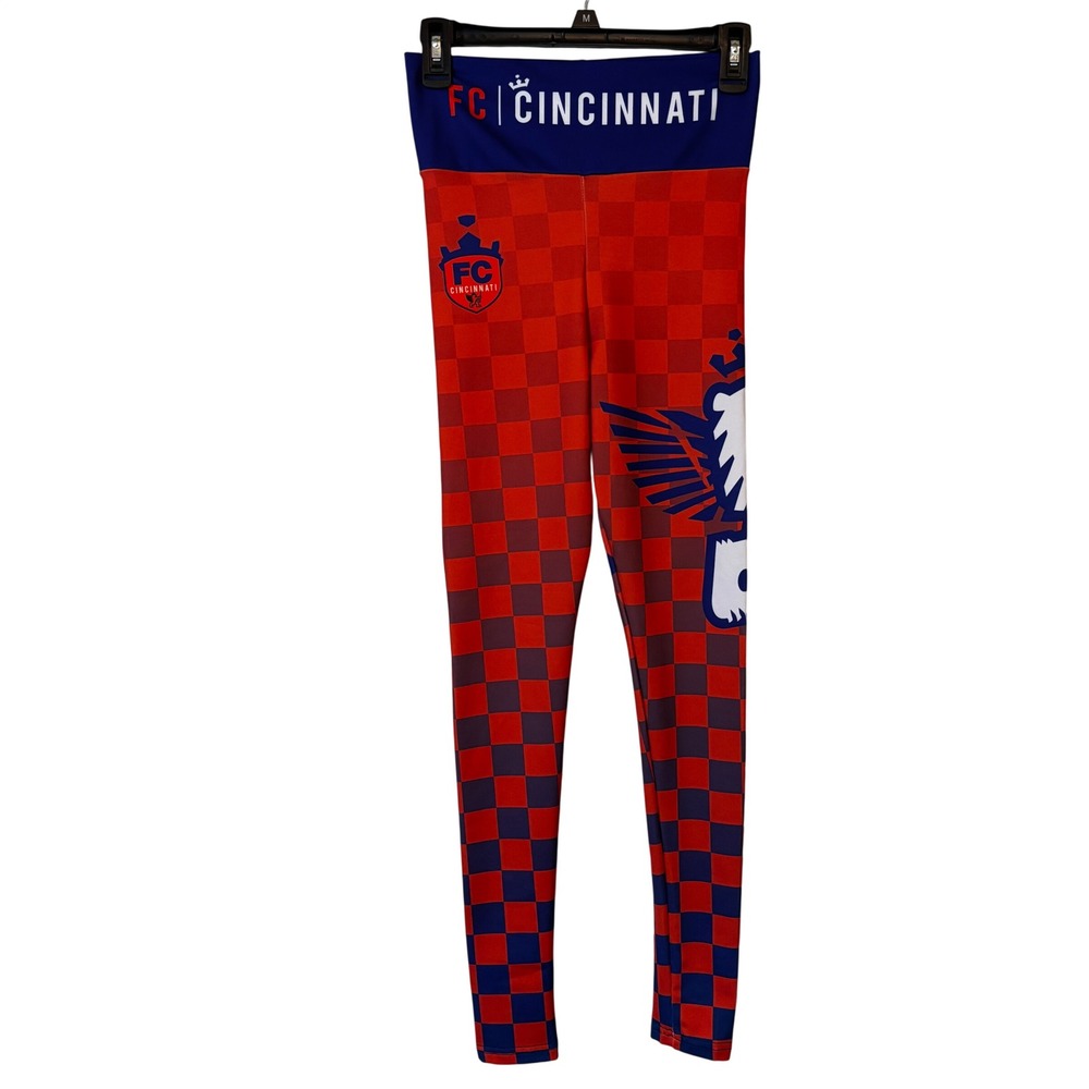 FC Cincinnati Women's Leggings Small Branded Orange Blue Soccer